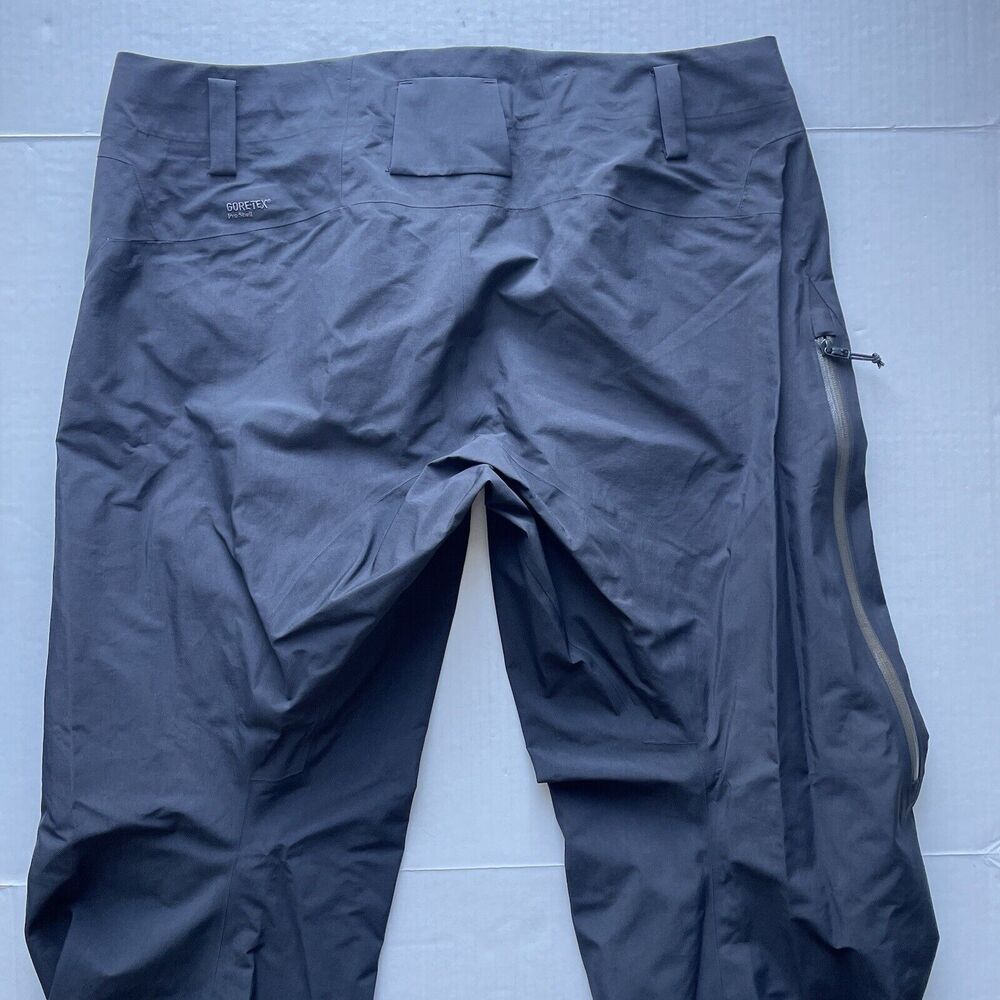 Arc'teryx Mens Sz 2XL GoreTex Pants Snow Ski Pants Black Lightweight Nylon Shell - Picture 6 of 16